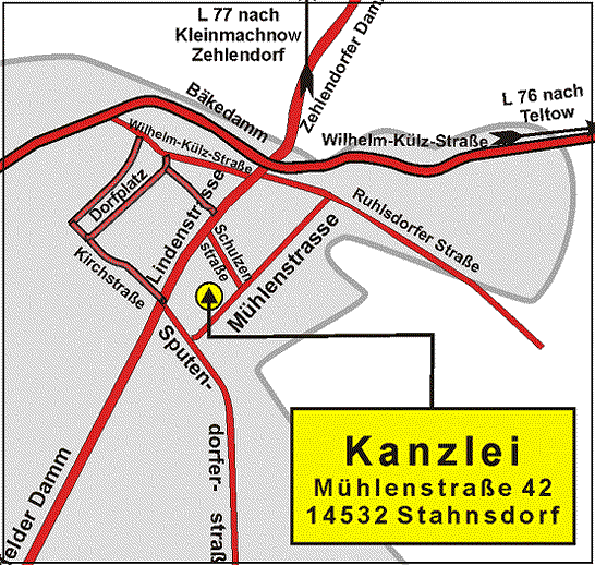 Karte Ortskern Stahnsdorf